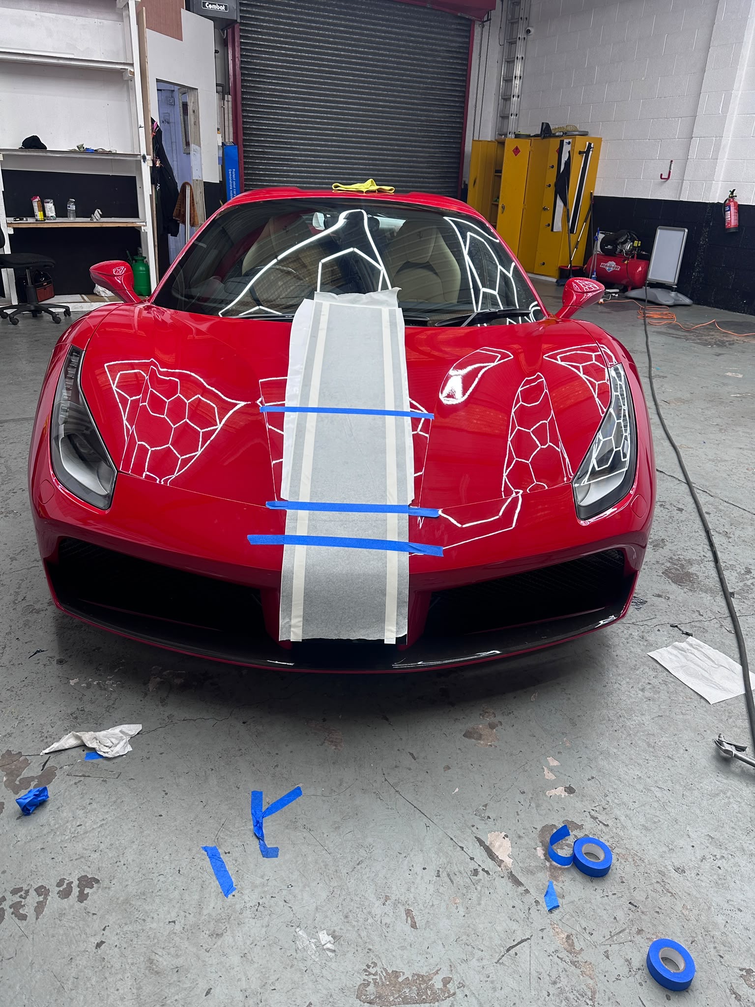 Ferrari during installation at WrapStyle