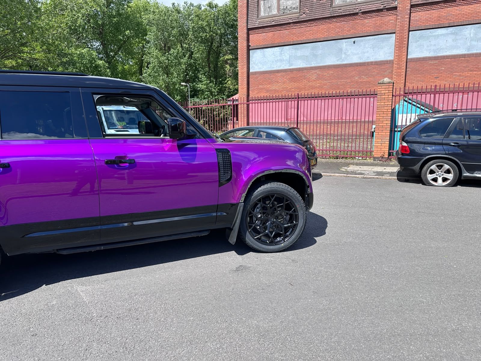 Purple Range Rover wrap finish
